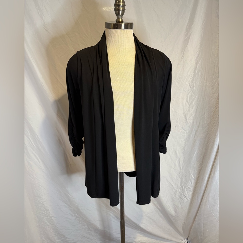 Lane Bryant Black Open-Front Cardigan